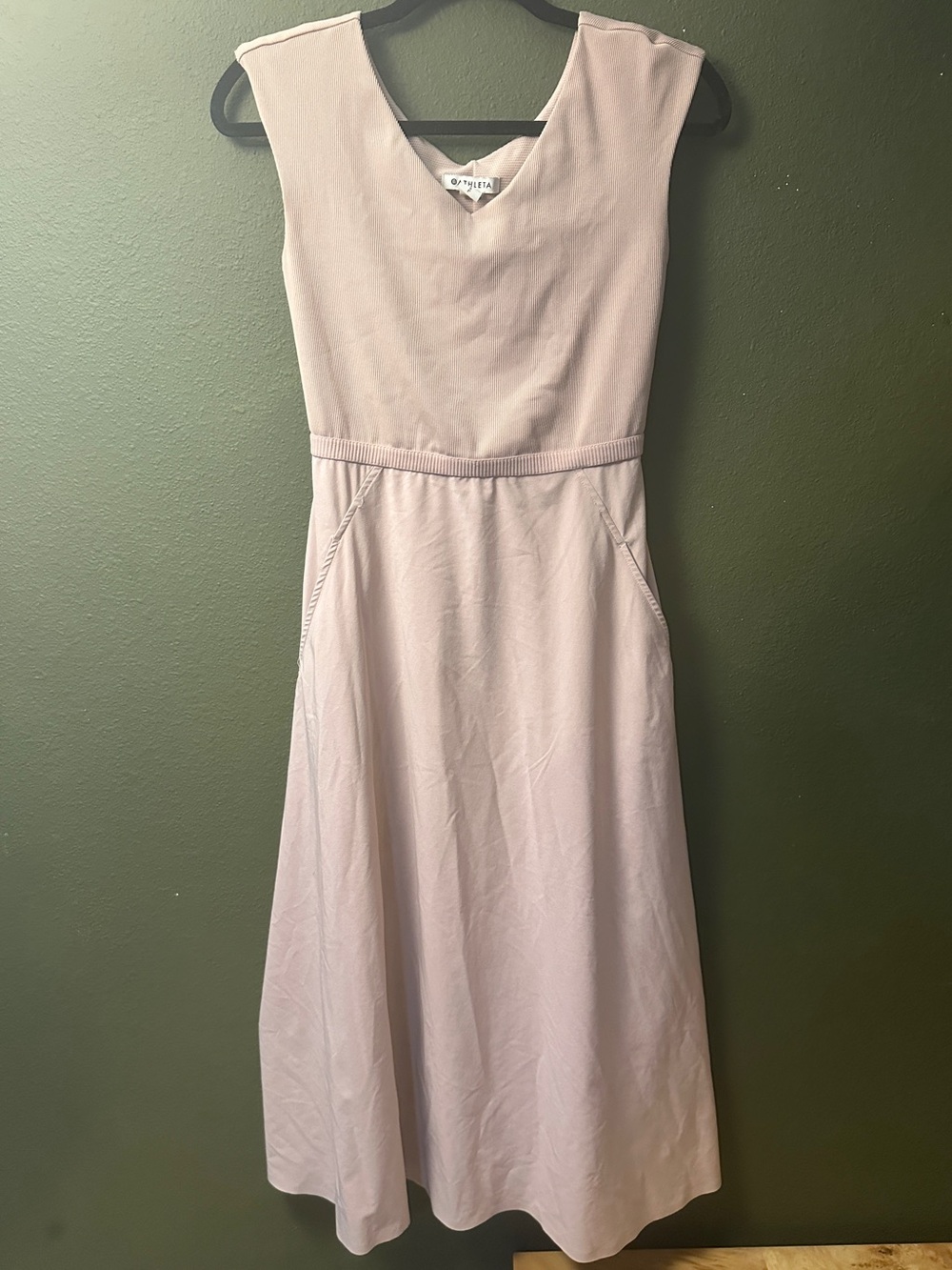 Athleta Light Pink Sleeveless Midi Dress
